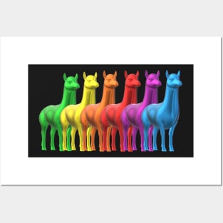 Rainbow Alpacas Posters and Art